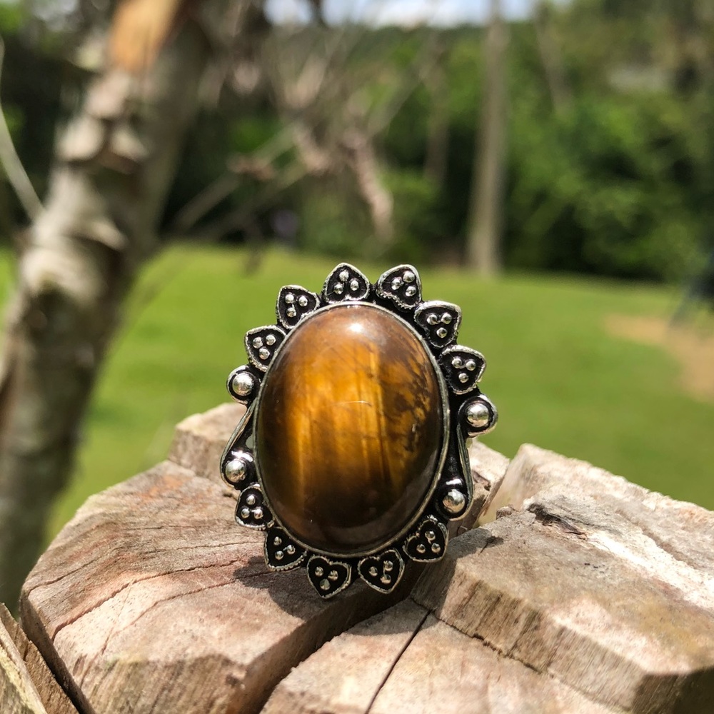 Tiger Eye Ring - Picture 2 of 9